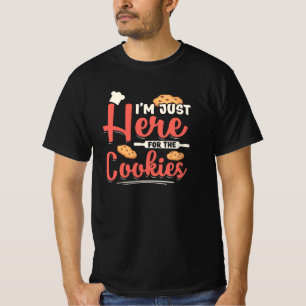 T-shirt Je suis juste là pour les biscuits Don de Noël