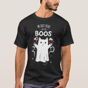 T-shirt Je suis juste là pour les huées  Chat fantôme Hall