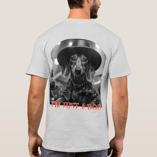 T-shirt Je suis juste un chien (Dos)
