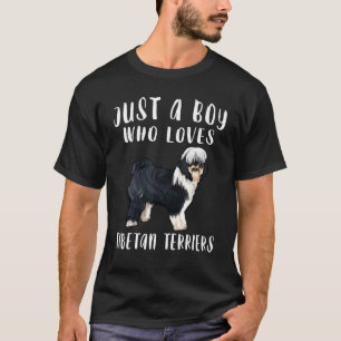 T-shirt Je suis juste un garçon qui aime les chiens Terrie