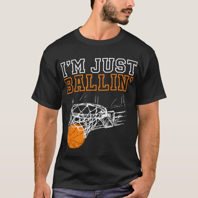 T-shirt Je Suis Juste Un Joueur D'Entraîneurs De Basket-Ba (Devant)