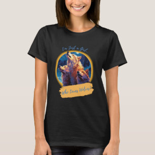 T-shirt Je suis juste une fille qui aime les loups