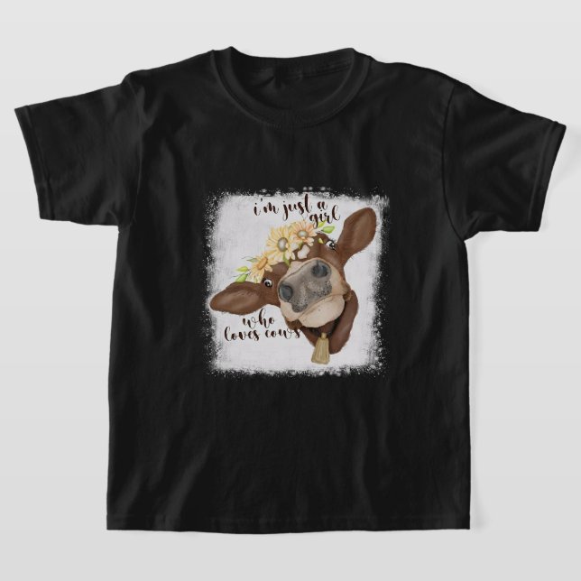 T-shirt Je Suis Juste Une Fille Qui Aime Les Vaches Bleach (Poser)