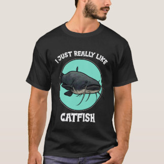 T-shirt Je suis juste vraiment amateur de poisson-chat