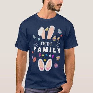 T-shirt Je suis la famille Bunny, belle conception Plaid 