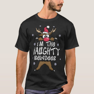 T-shirt Je Suis La Famille De Naughty Reindeer Qui Corresp