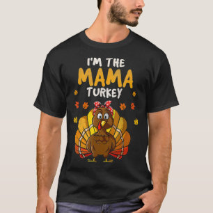 T-shirt Je suis la famille Mama Turkey Thanksgiving 2021 A