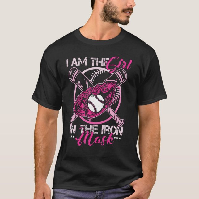T-shirt Je Suis La Fille Avec Fer Masque Capteur De Balle  (Devant)