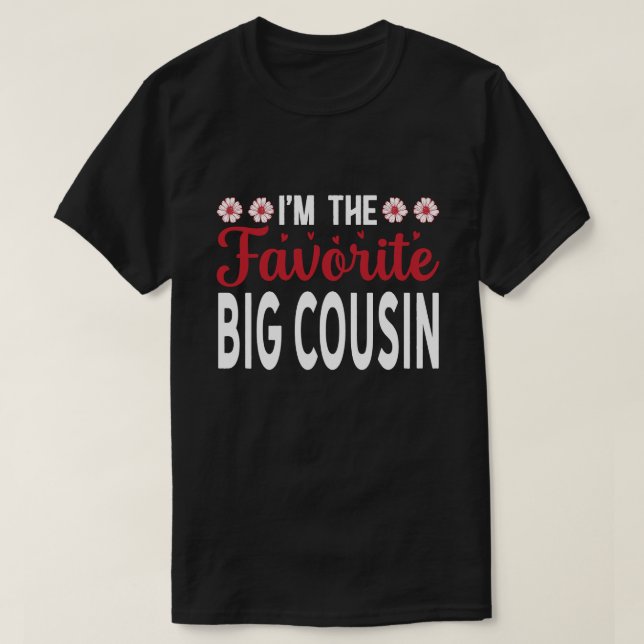 T-shirt Je suis la grande Fête des pères COUSIN préférée (Design devant)