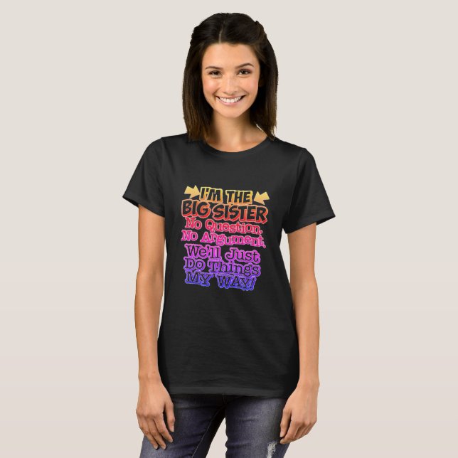 T-shirt Je suis la grande soeur (Devant entier)