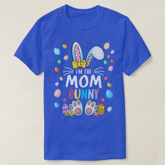 T-shirt Je suis La Maman Lapin Matching Famille Fête de Pâ (Design devant)