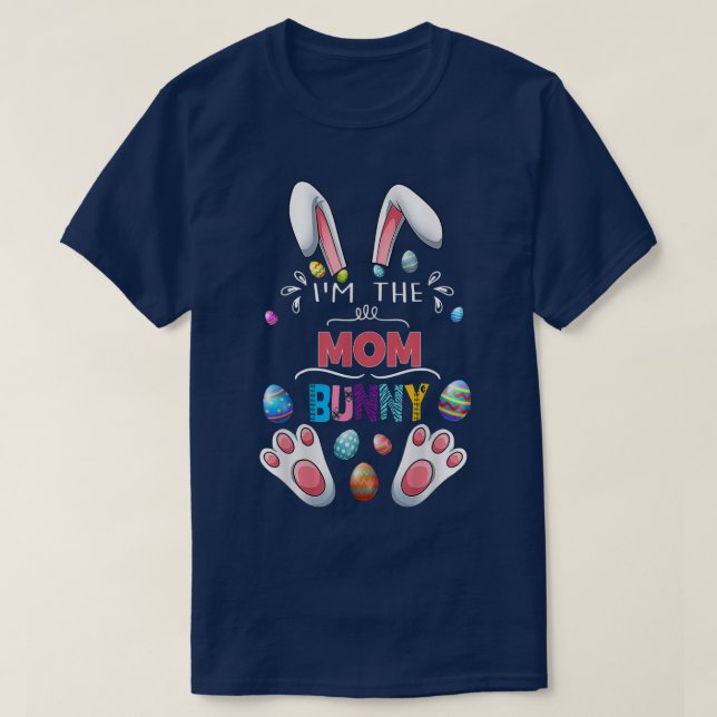 T-shirt Je suis La Maman Lapin Matching Famille Pâques Fêt (Design devant)