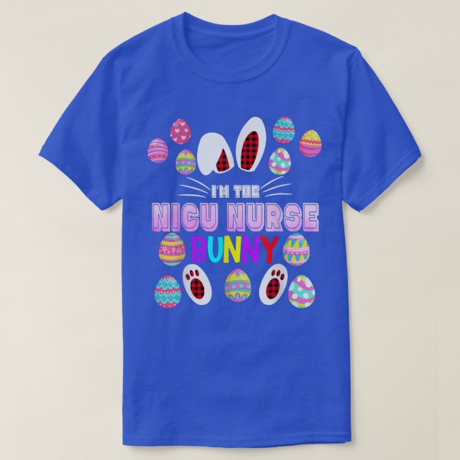T-shirt Je suis la NICU Bunny Matching Famille Pâques Fête (Design devant)