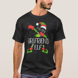 T-shirt Je suis la petite amie Elf Dabbing Père Noël Fa