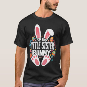 T-shirt Je suis la petite sœur lapin de Pâques famille app