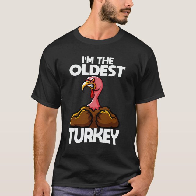 T-shirt Je suis la plus vieille famille turque Thanksgivin (Devant)