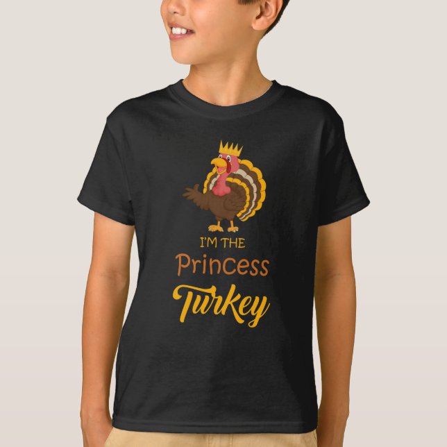 T-shirt Je suis La Princesse Turquie Thanksgiving Famille  (Devant)
