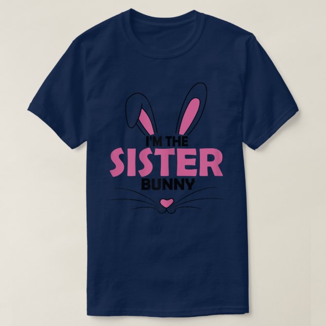 T-shirt Je suis La Soeur Bunny Graphic mignonne jour de Pâ (Design devant)