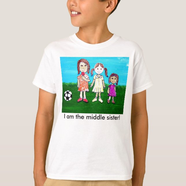 T-shirt Je suis la soeur moyenne ! (Devant)