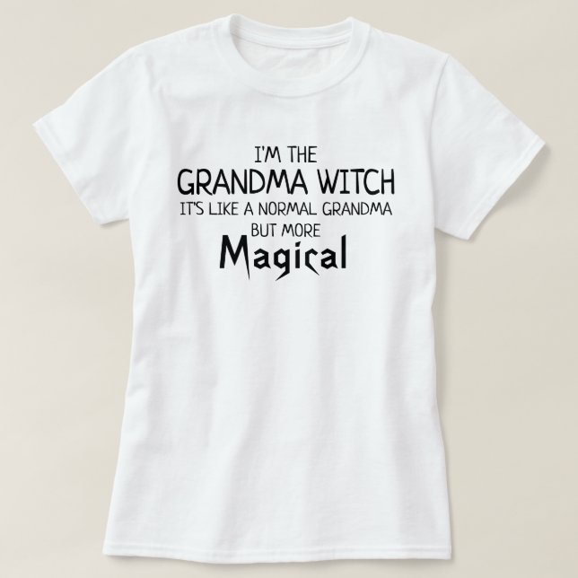 T-shirt Je suis la sorcière grand-mère Halloween (Design devant)