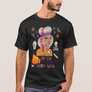 T-shirt Je suis la sorcière hippie Halloween jumelé teint 