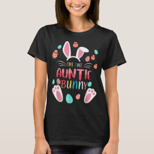 T-shirt Je suis La Tante Bunny Matching Famille Pâques Fêt