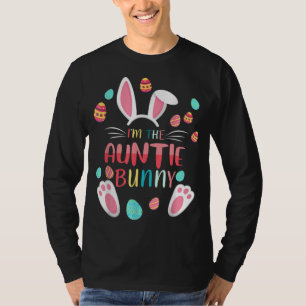 T-shirt Je suis La Tante Bunny Matching Famille Pâques Fêt