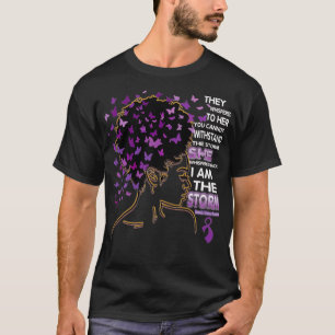 T-shirt Je suis la tempête Black Woman Domestique Violenc