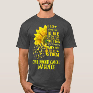 T-shirt Je Suis La Tempête Forte Enfance Cancer Guerrier S