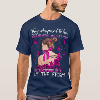 T-shirt Je suis la tempête forte femmes de la sensibilisat