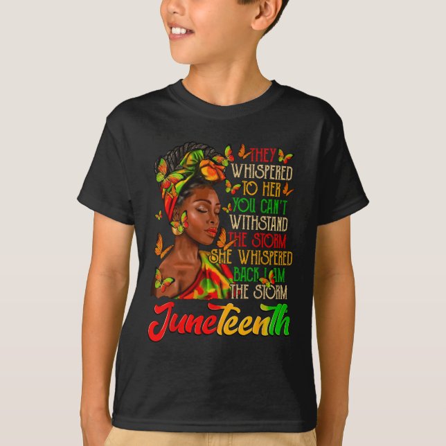 T-shirt Je Suis La Tempête Les Femmes Noires Mois De L'His (Devant)