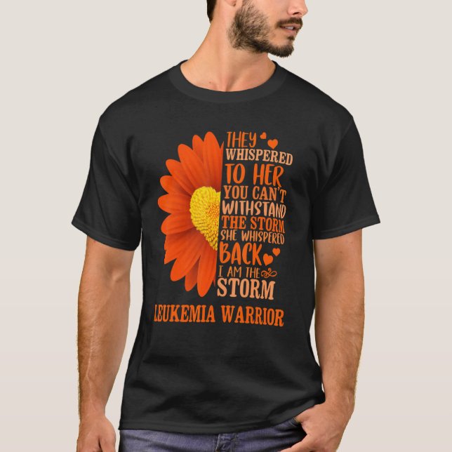 T-shirt Je suis la tempête Leucémie guerrière Daisy Ora (Devant)