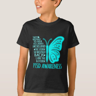 T-shirt Je Suis La Tempête Ptsd Stress Sensibilisation Rib