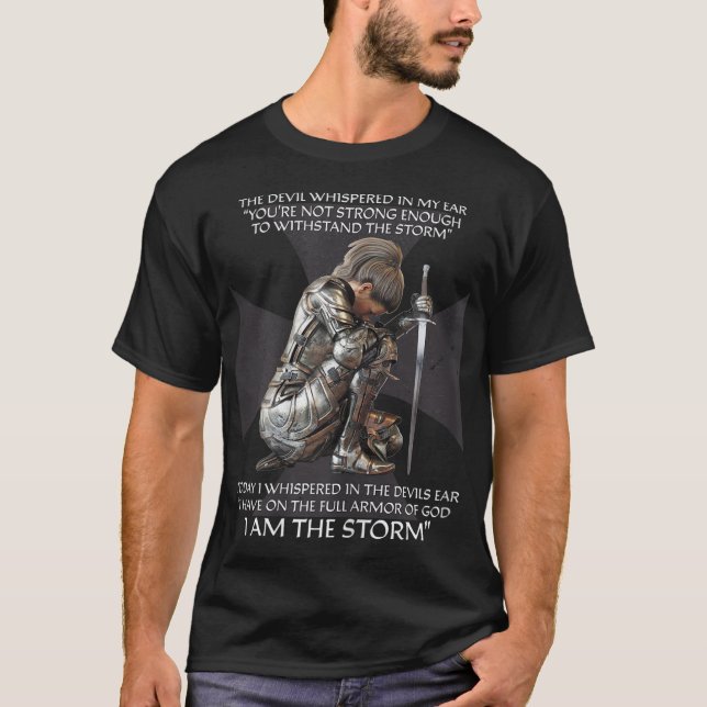 T-shirt Je Suis La Tempête Tee Femmes Maman Dons Fille Chr (Devant)