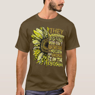 T-shirt Je suis la tempête Tournesol or cancer de l'enfanc