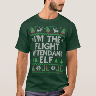 T-shirt Je Suis L'Agent De Bord Elf Drôle Mauvais Noël