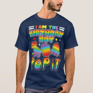 T-shirt Je suis l'anniversaire Boy pop it Fidget Tre 