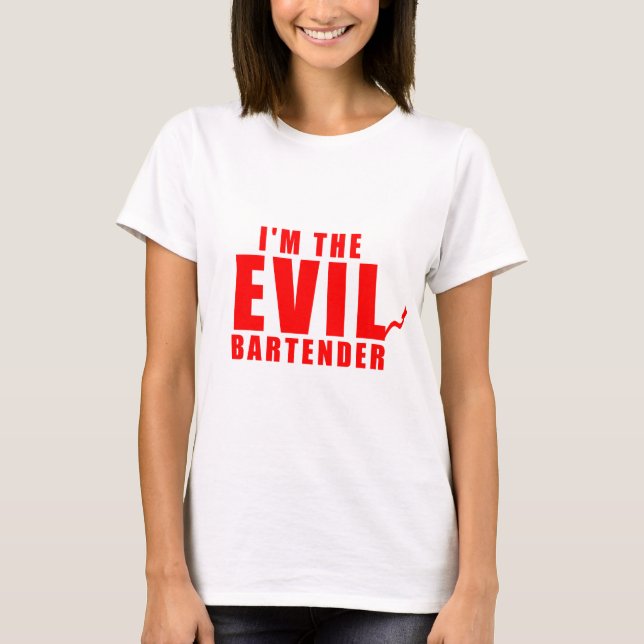 T-shirt Je suis le barman du mal (Devant)