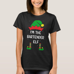 T-shirt Je suis Le Bartender Elf Drôle Noël Bartending B