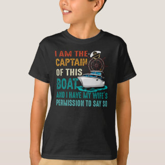 T-shirt Je suis le capitaine de ce bateau rétro Vintage