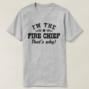 T-shirt Je suis le chef des pompiers