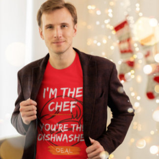 T-shirt Je suis le chef, vous êtes le lave-vaisselle. Devo