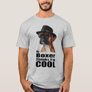 T-shirt Je suis le chien de boxe Cool