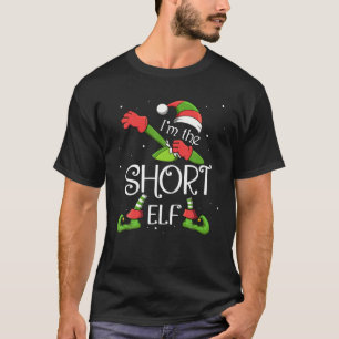 T-shirt Je suis le court elfe Dabbing Santa Claus famille