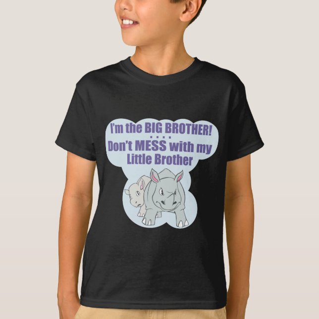 T-shirt Je suis le frère, ne salis pas mon petit frère (Devant)