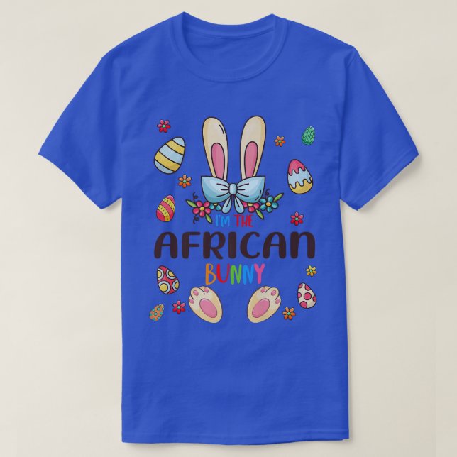T-shirt Je suis Le Lapin Africain Jour de Pâques Famille C (Design devant)