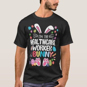 T-shirt Je suis le lapin travailleur de la santé Bunny drô