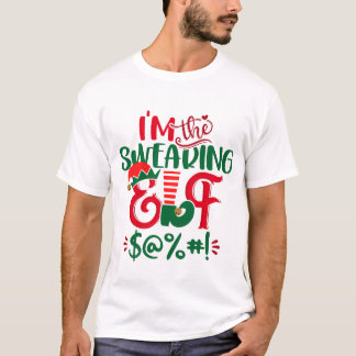 T-shirt Je suis le lutin qui jure à Noël