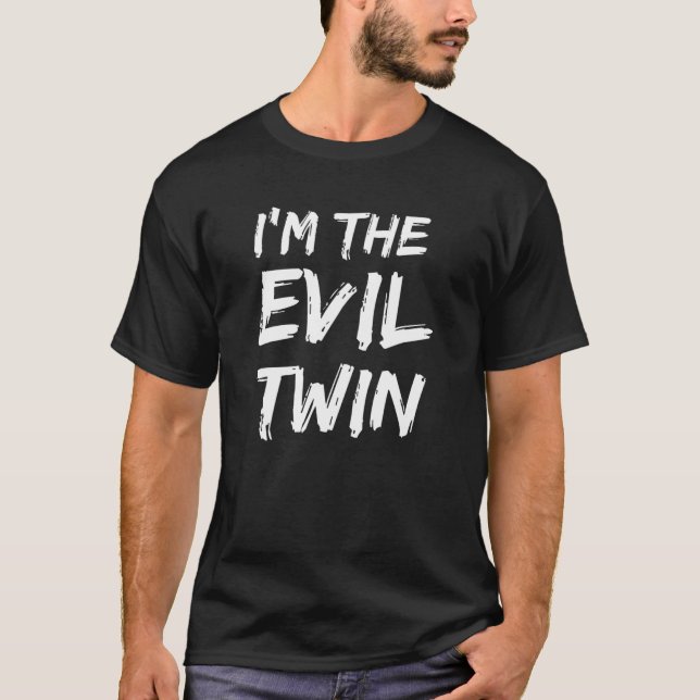 T-shirt Je suis Le Mal Twin Funny Halloween frères Matchin (Devant)