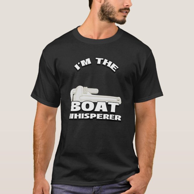 T-shirt Je suis le mécanicien de bateau chuchotant (Devant)